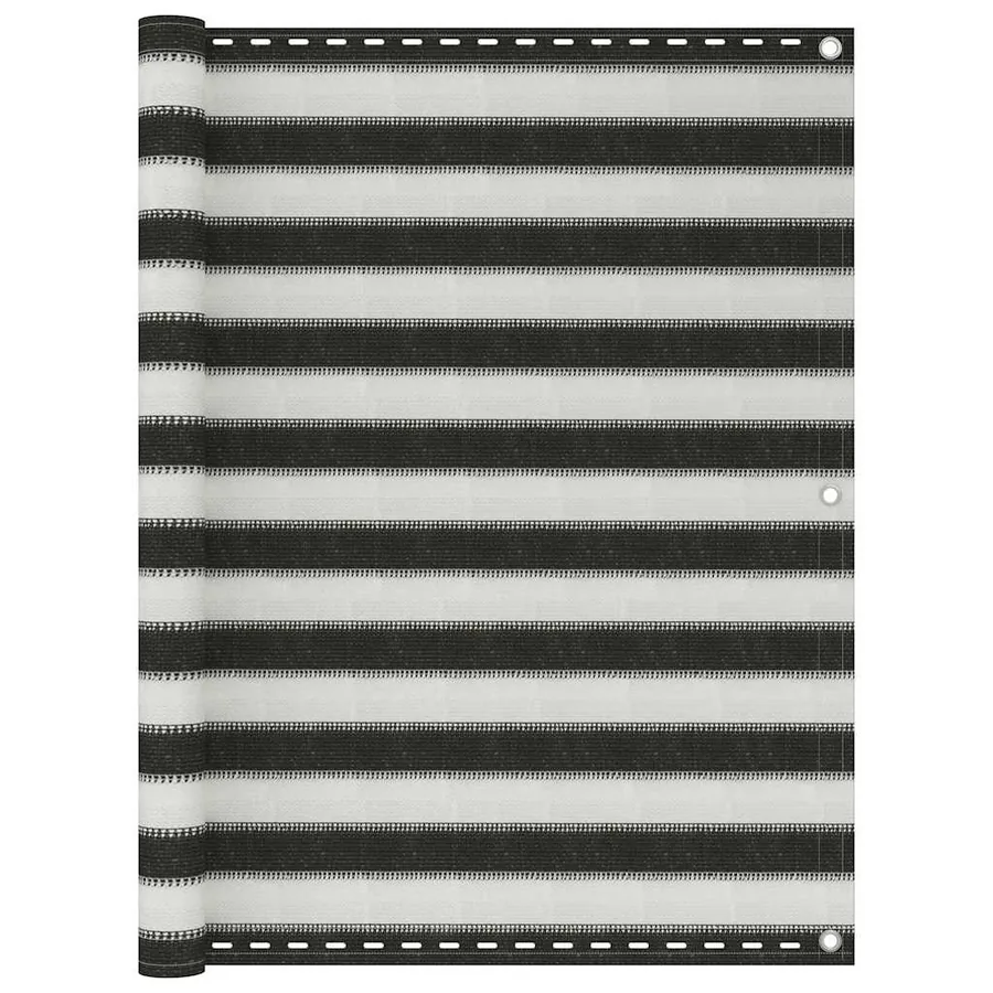 Écran de balcon PEHD 120x500 cm Anthracite et blanc