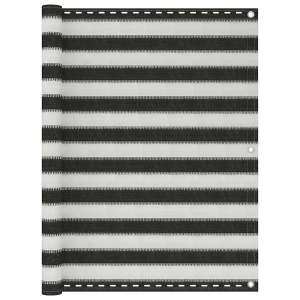 Écran de balcon PEHD 120x500 cm Anthracite et blanc