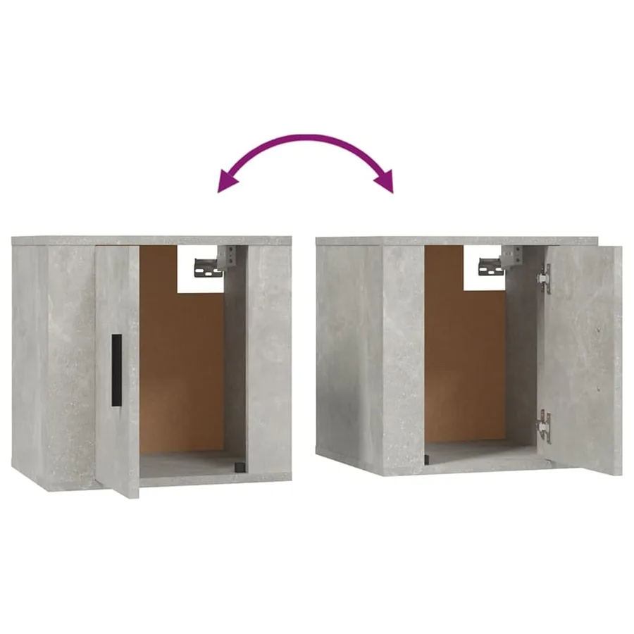 Ensemble de meubles TV 3 pcs Gris béton Bois d'ingénierie - 7