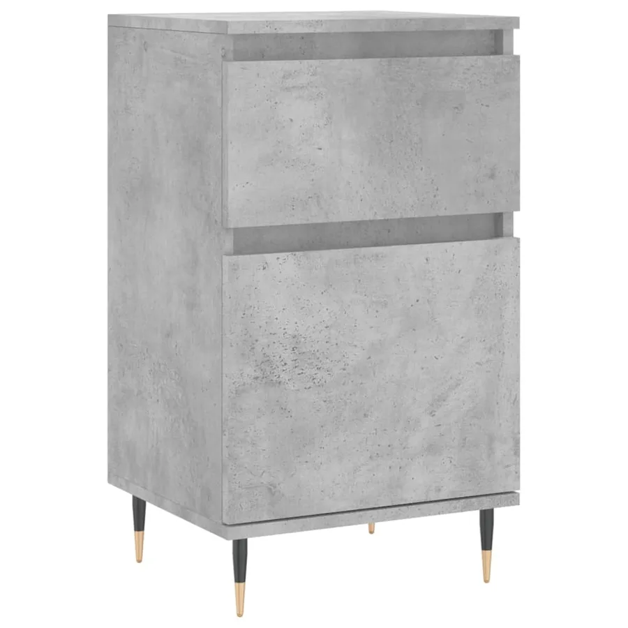 Buffets 2 pcs gris béton 40x35x70 cm bois d'ingénierie - 5