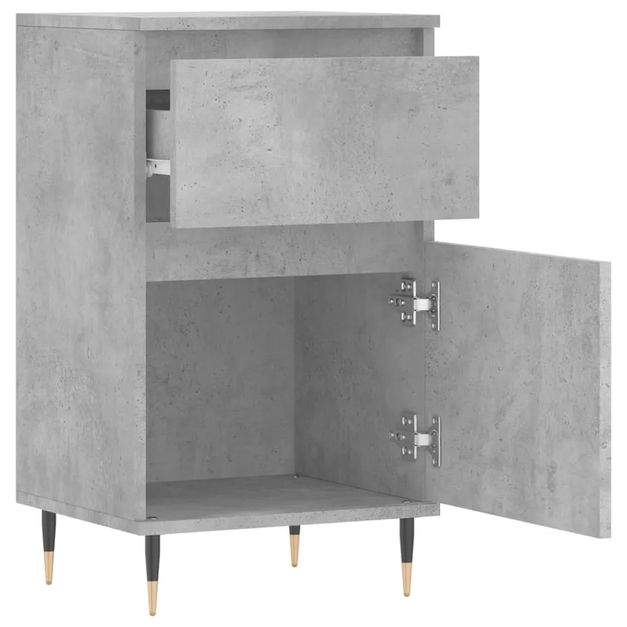 Buffets 2 pcs gris béton 40x35x70 cm bois d'ingénierie - 7