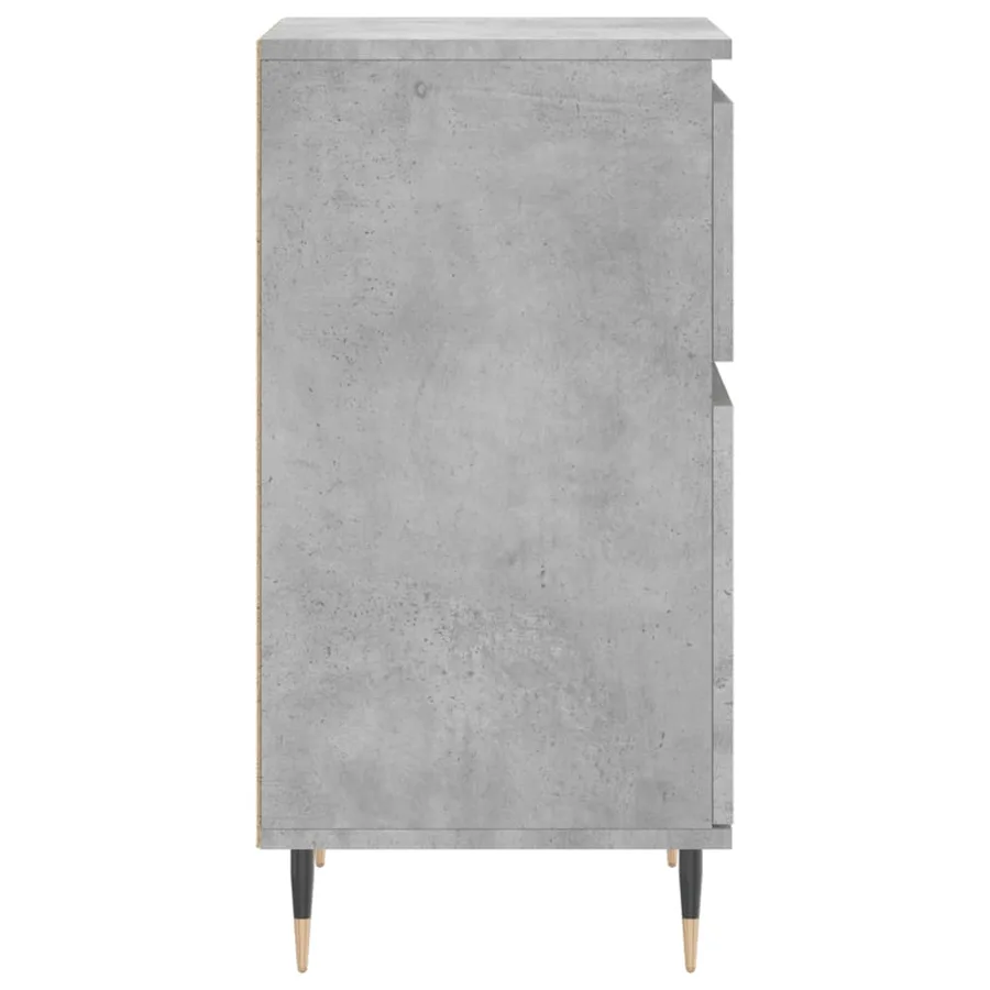 Buffets 2 pcs gris béton 40x35x70 cm bois d'ingénierie - 8