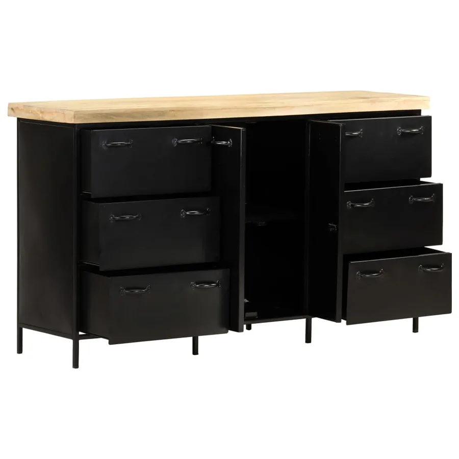 Buffet 140x38x76 cm Bois de manguier brut - 2