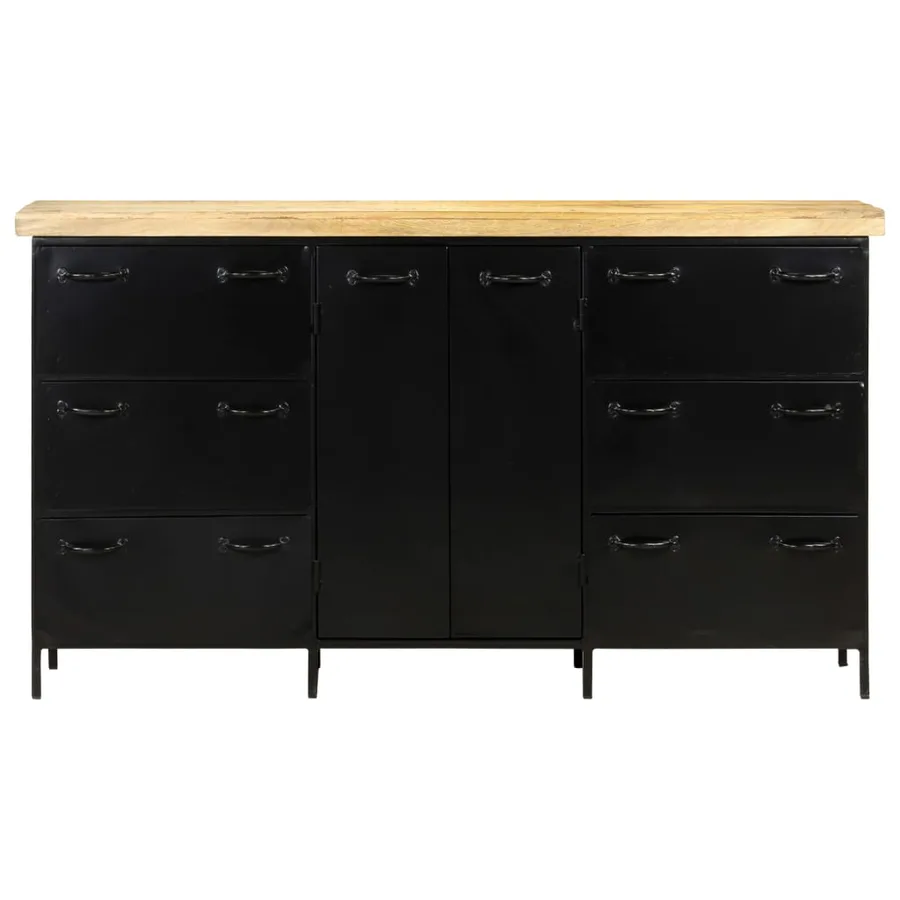 Buffet 140x38x76 cm Bois de manguier brut - 3