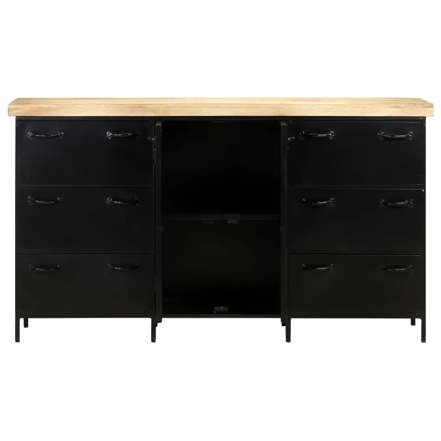 Buffet 140x38x76 cm Bois de manguier brut - 4