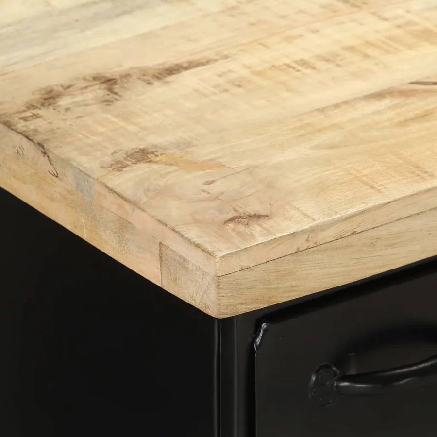 Buffet 140x38x76 cm Bois de manguier brut - 6