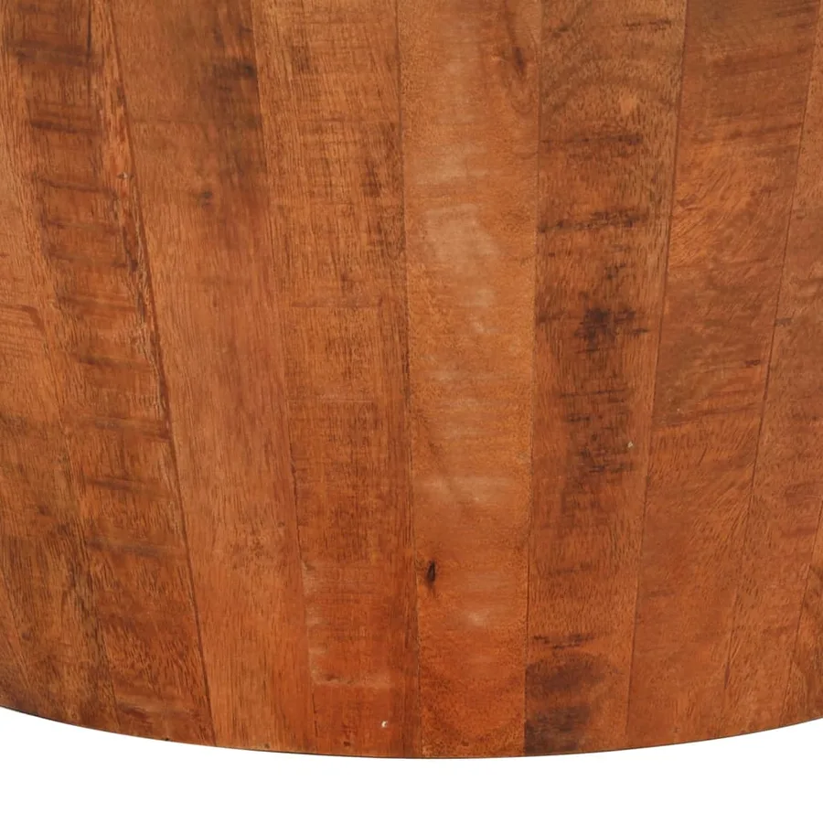 Table basse Ø 52x30 cm bois de manguier brut massif - 5