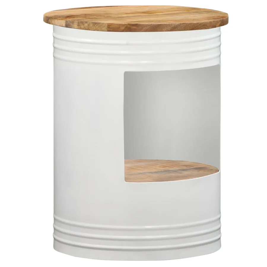 Table basse 43x55 cm Bois de manguier solide - 7