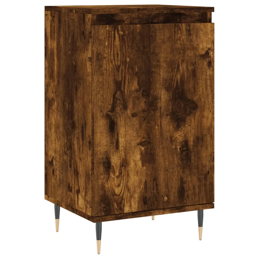 Buffet chêne fumé 40x35x70 cm bois d'ingénierie - 2