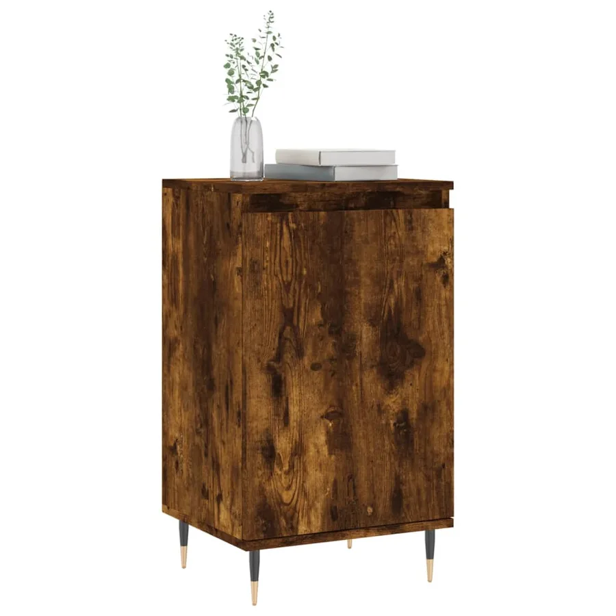 Buffet chêne fumé 40x35x70 cm bois d'ingénierie - 3