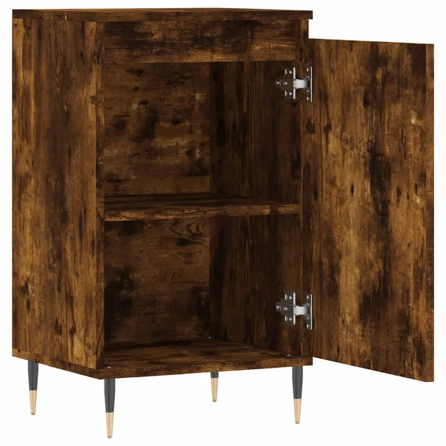 Buffet chêne fumé 40x35x70 cm bois d'ingénierie - 6