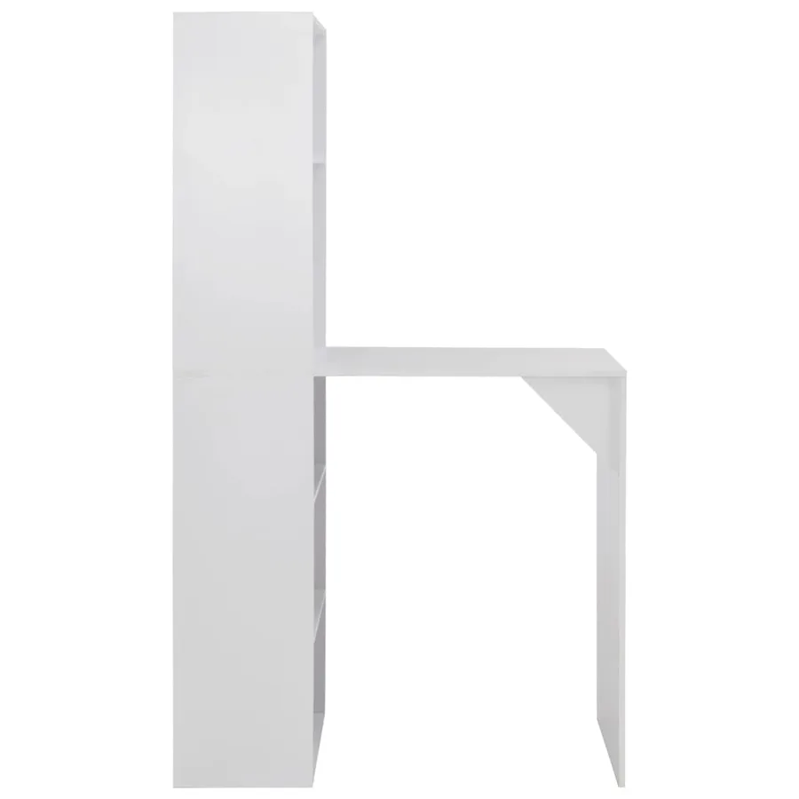 Table de bar avec armoire Blanc 115x59x200 cm - 2
