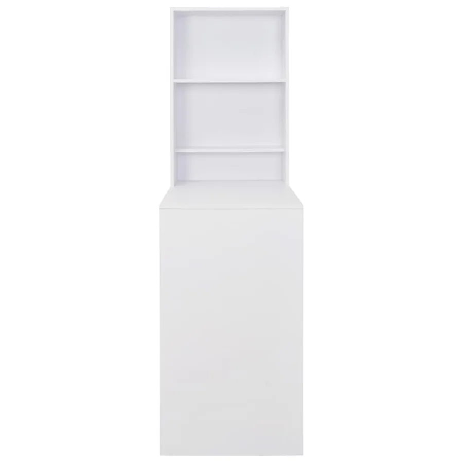 Table de bar avec armoire Blanc 115x59x200 cm - 3
