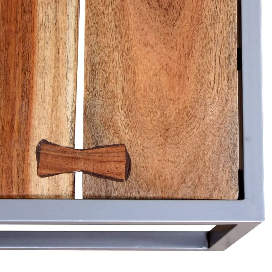 Ensemble de table basse 2 pièces Bois d'acacia massif - 7