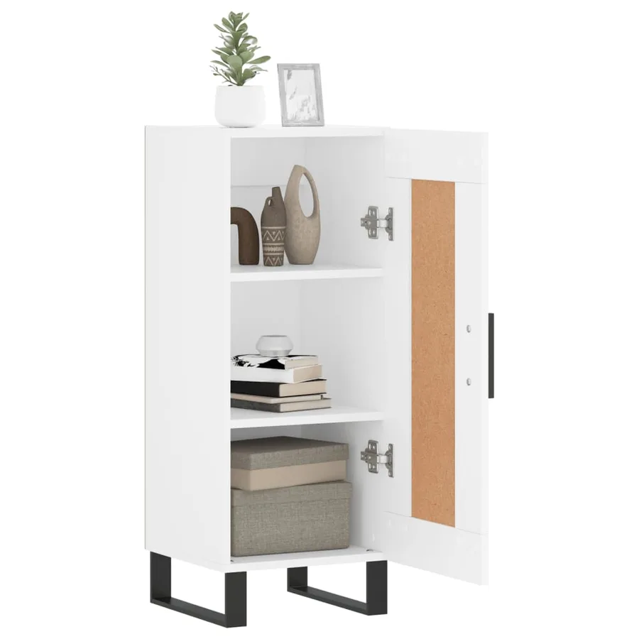 Buffet blanc 34,5x34x90 cm bois d'ingénierie - 4