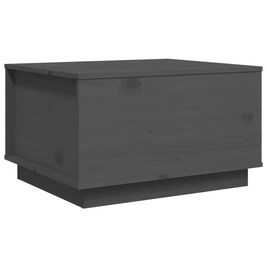 Table basse Gris 60x50x35 cm Bois massif de pin - 2