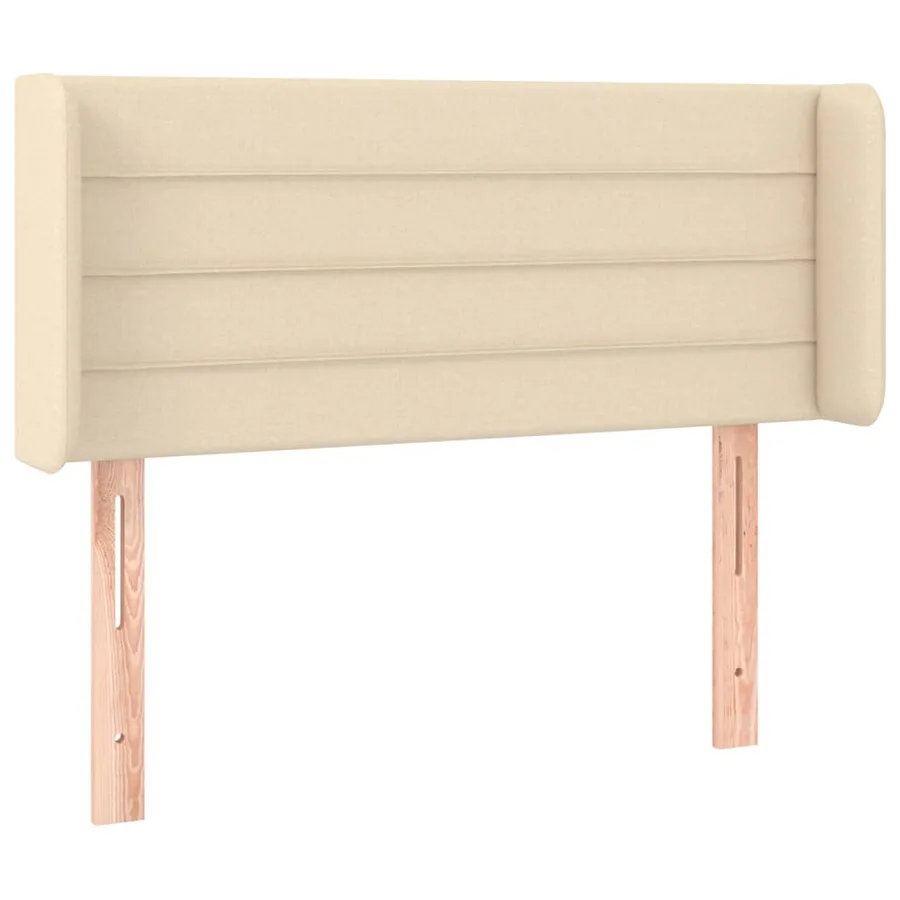 Tête de lit avec oreilles Crème 83x16x78/88 cm Tissu - 2