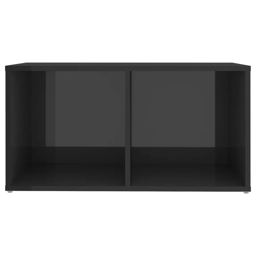 Meuble TV gris brillant 72x35x36,5 cm bois d’ingénierie - 4