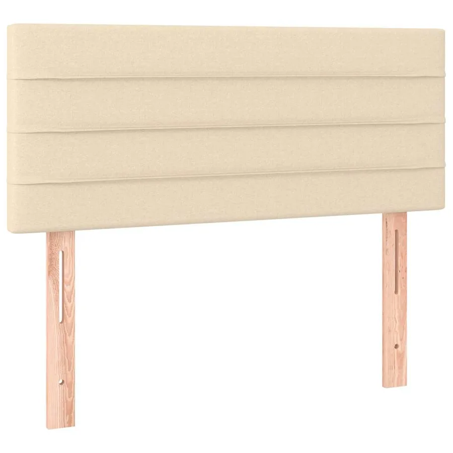 Sommier à lattes de lit avec matelas Crème 80x200 cm Tissu - 6