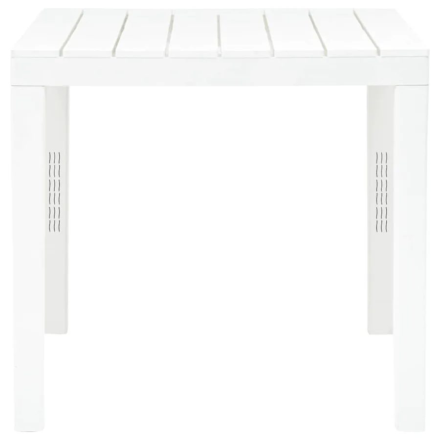 Table de jardin avec 2 bancs Plastique Blanc - 5