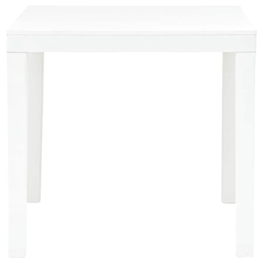 Table de jardin avec 2 bancs Plastique Blanc - 6