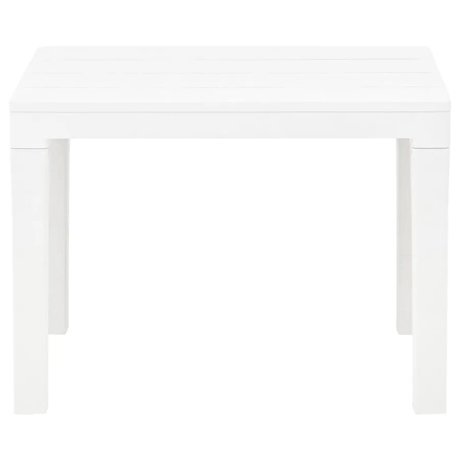 Table de jardin avec 2 bancs Plastique Blanc - 8