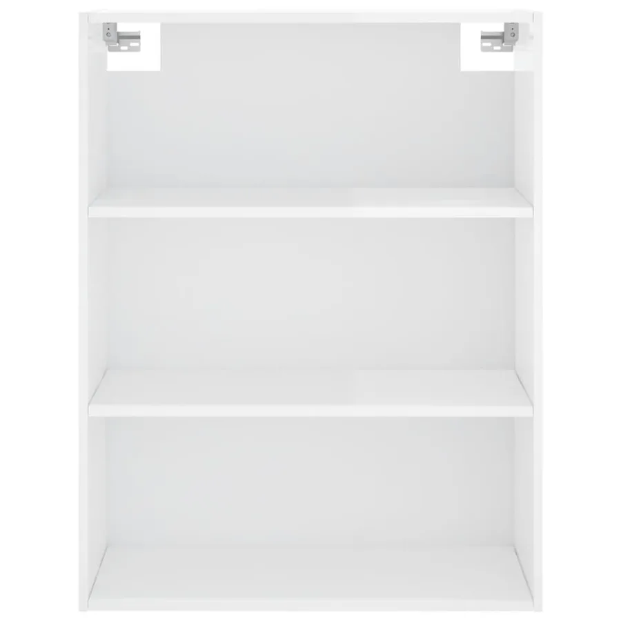 Buffet haut Blanc brillant 69,5x34x180 cm Bois d'ingénierie - 6