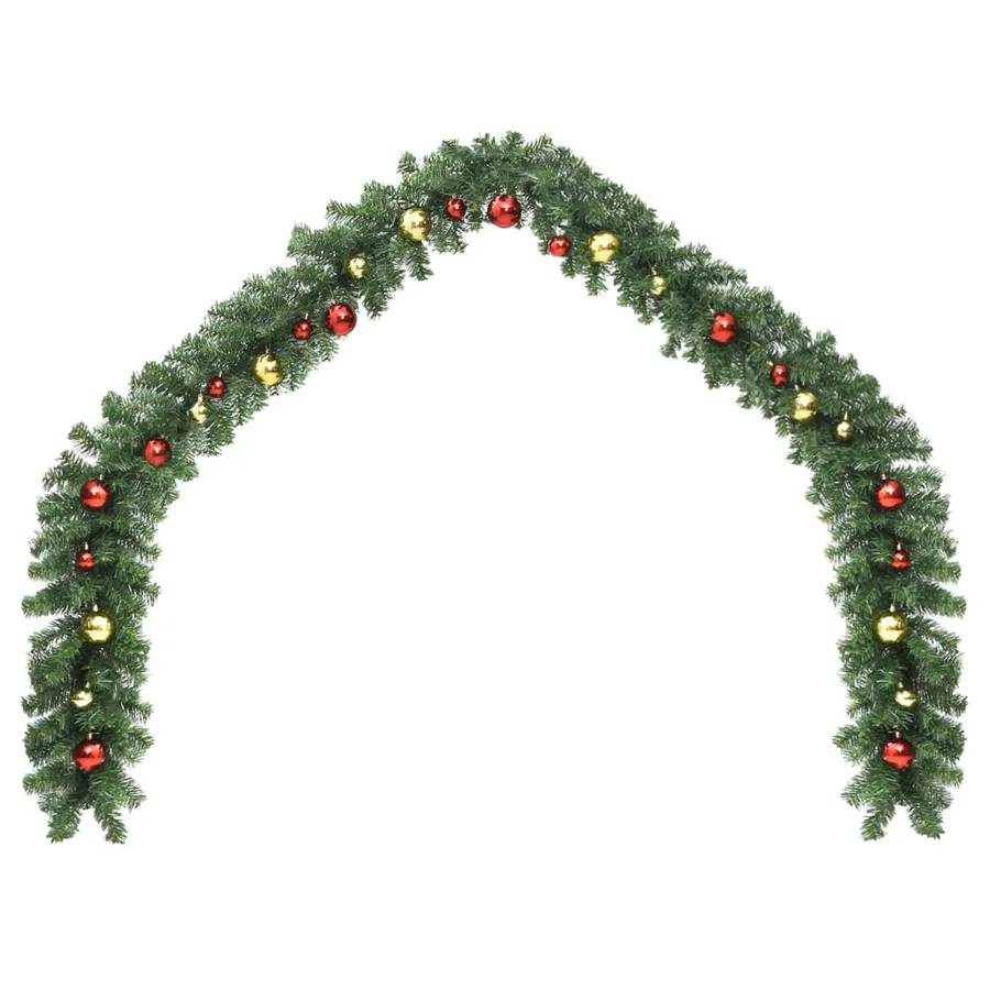 Guirlande de Noël décorée avec boules 10 m - 2
