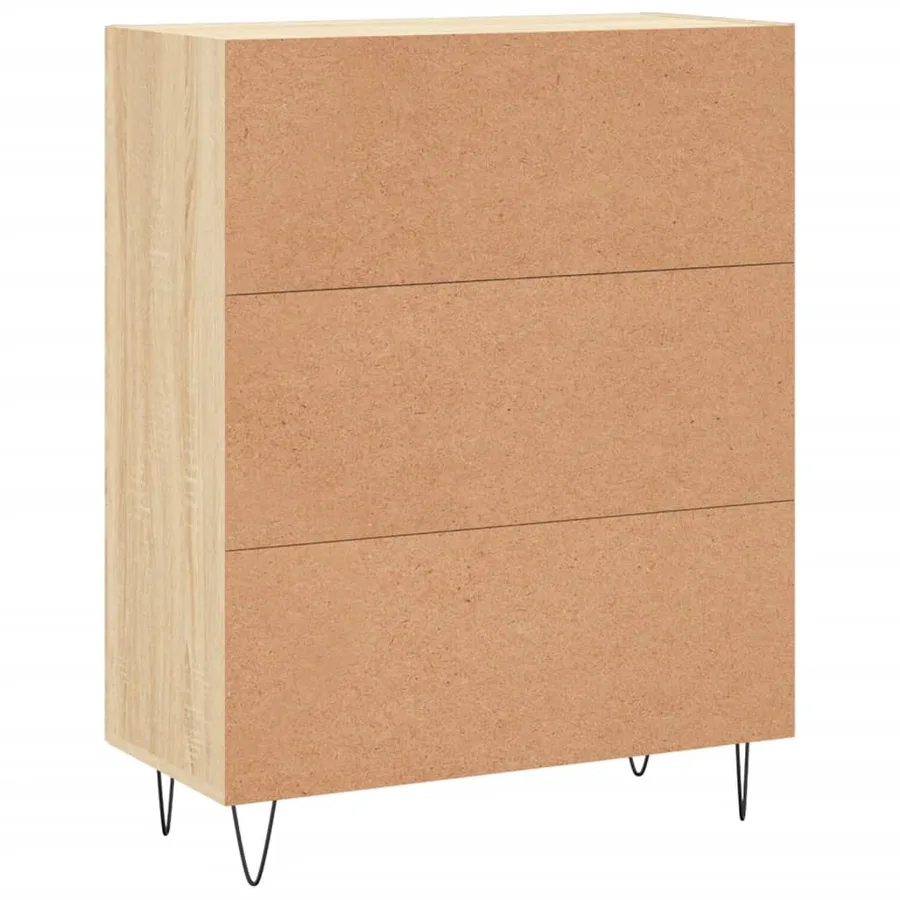 Buffet chêne sonoma 69,5x34x90 cm bois d'ingénierie - 8