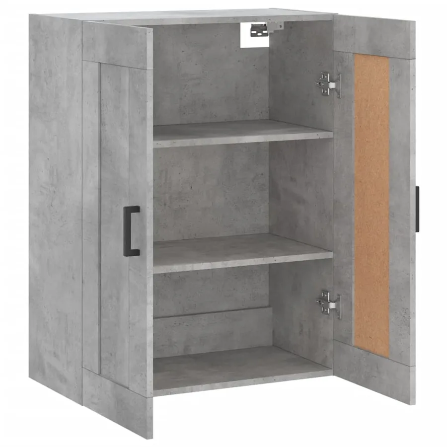 Armoire murale gris béton 69,5x34x90 cm bois d'ingénierie - 7