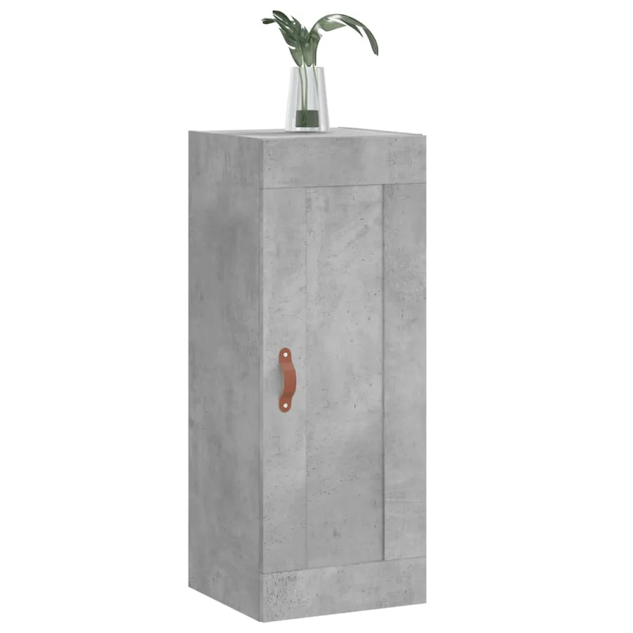 Armoire murale gris béton 34,5x34x90 cm bois d'ingénierie - 4