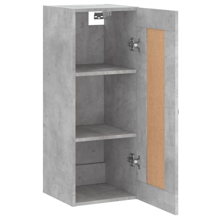Armoire murale gris béton 34,5x34x90 cm bois d'ingénierie - 6