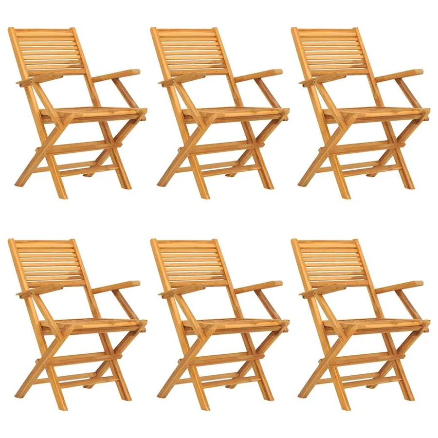 Ensemble à manger de jardin 7 pcs Bois de teck solide - 3