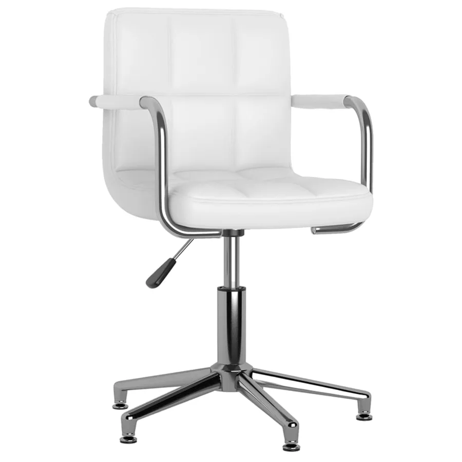 Chaises pivotantes à manger lot de 2 blanc similicuir - 3