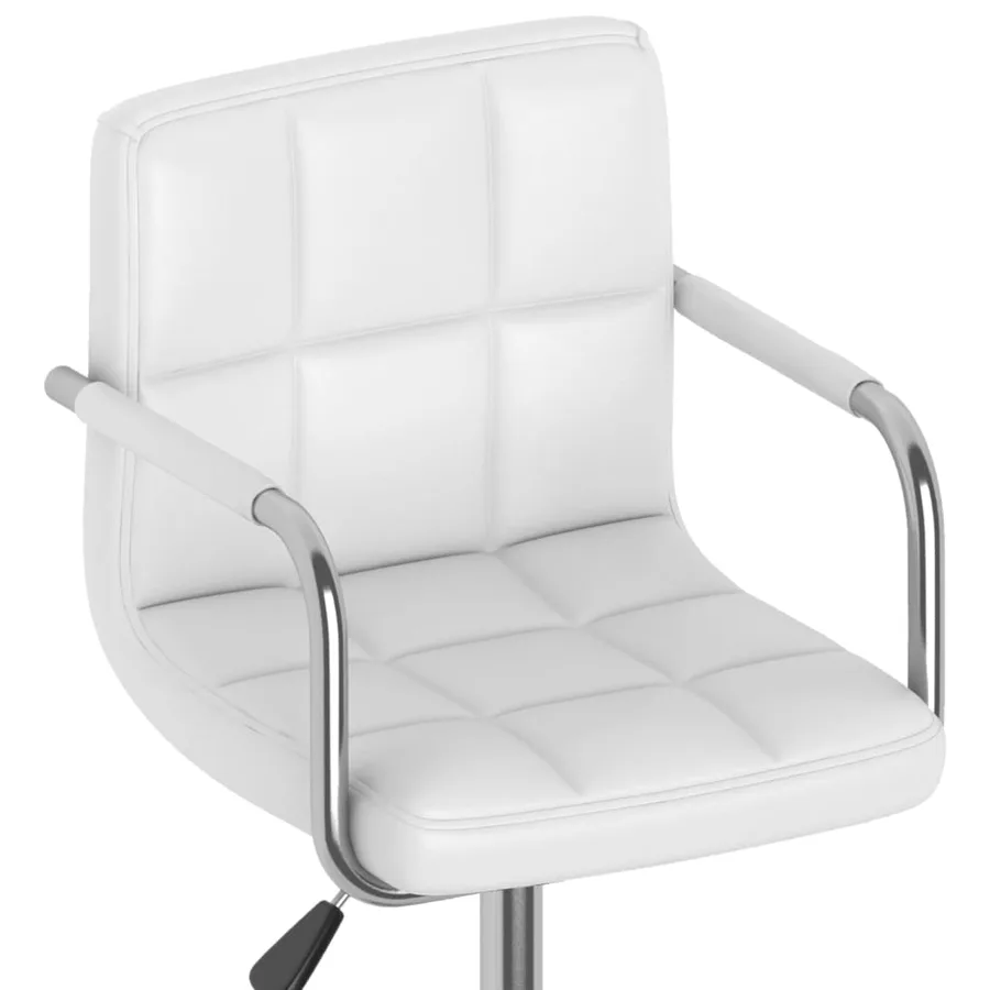Chaises pivotantes à manger lot de 2 blanc similicuir - 8