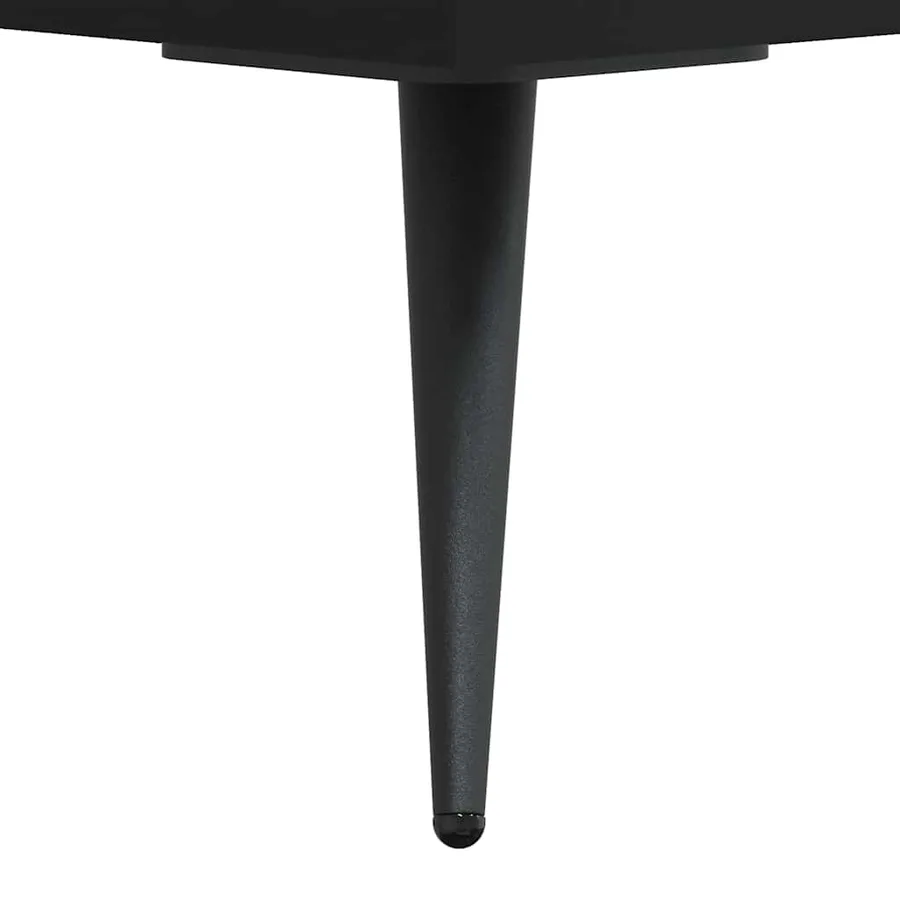 Buffet noir 69,5x34x90 cm bois d'ingénierie - 11