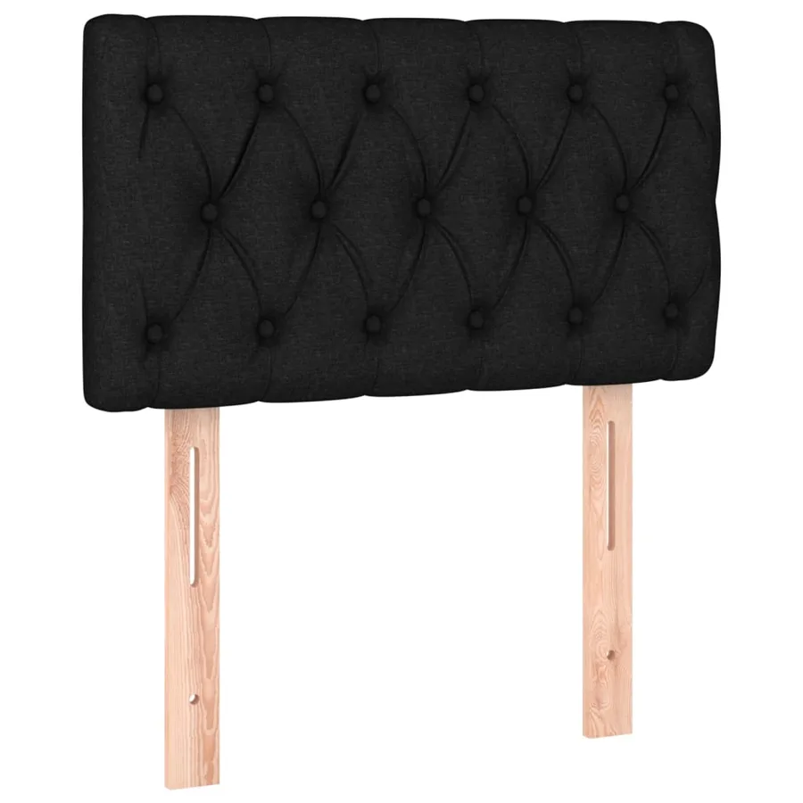 Sommier à lattes de lit et matelas Noir 80x200 cm Tissu - 6