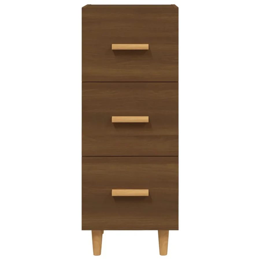 Buffet Chêne marron 34,5x34x90 cm Bois d'ingénierie - 5