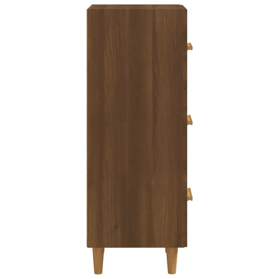 Buffet Chêne marron 34,5x34x90 cm Bois d'ingénierie - 7