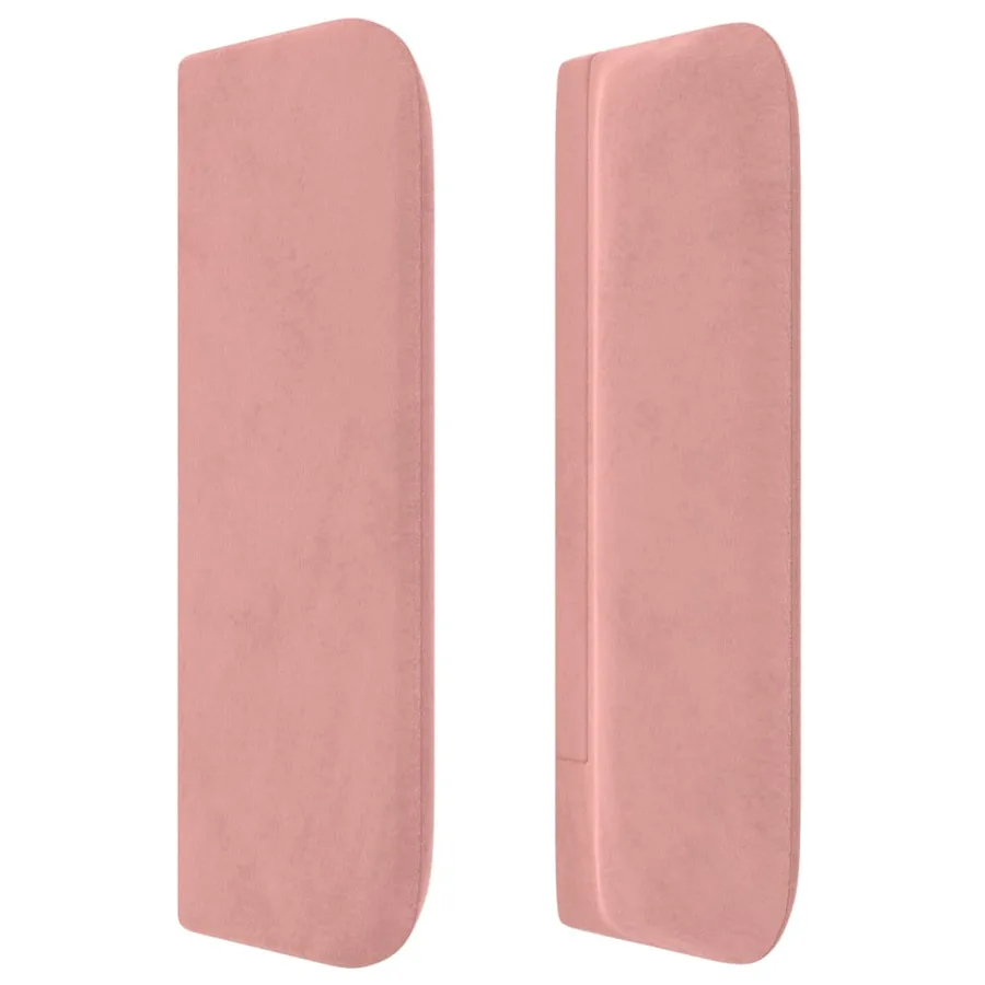 Tête de lit avec oreilles Rose 103x16x78/88 cm Velours - 4