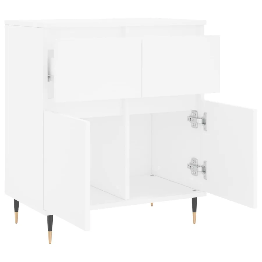 Buffet Blanc 60x35x70 cm Bois d'ingénierie - 6