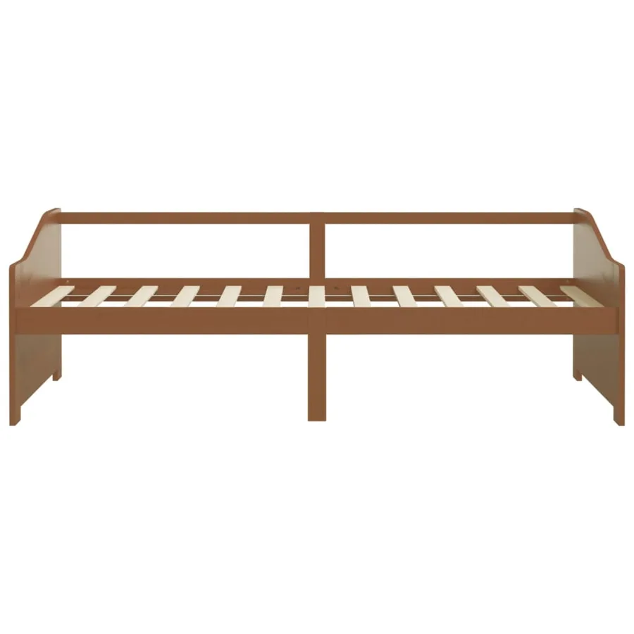 Lit de repos 3 places sans matelas Marron miel 90x200 cm - 4
