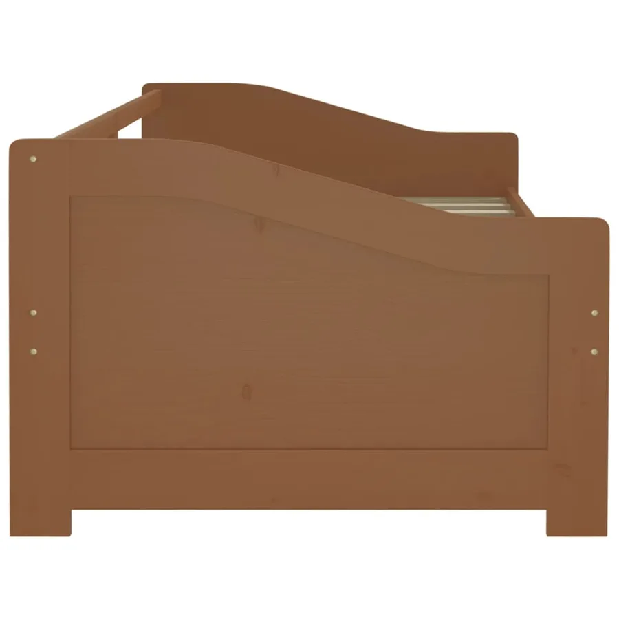 Lit de repos 3 places sans matelas Marron miel 90x200 cm - 5