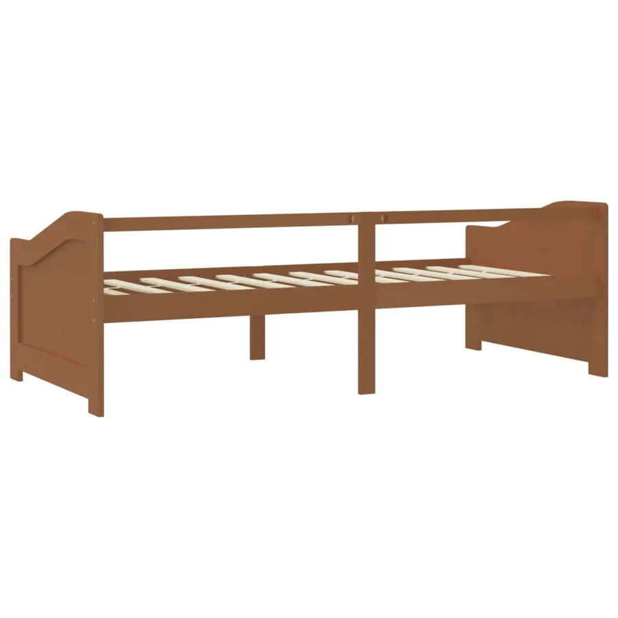 Lit de repos 3 places sans matelas Marron miel 90x200 cm - 6