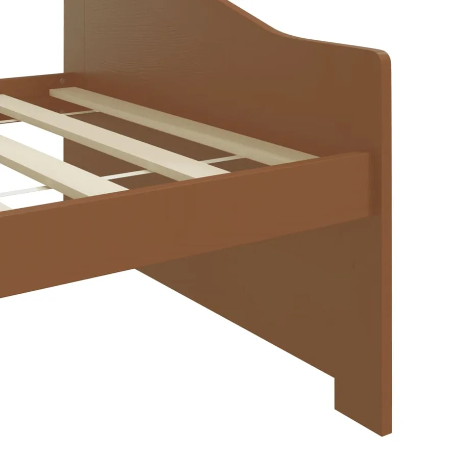 Lit de repos 3 places sans matelas Marron miel 90x200 cm - 7