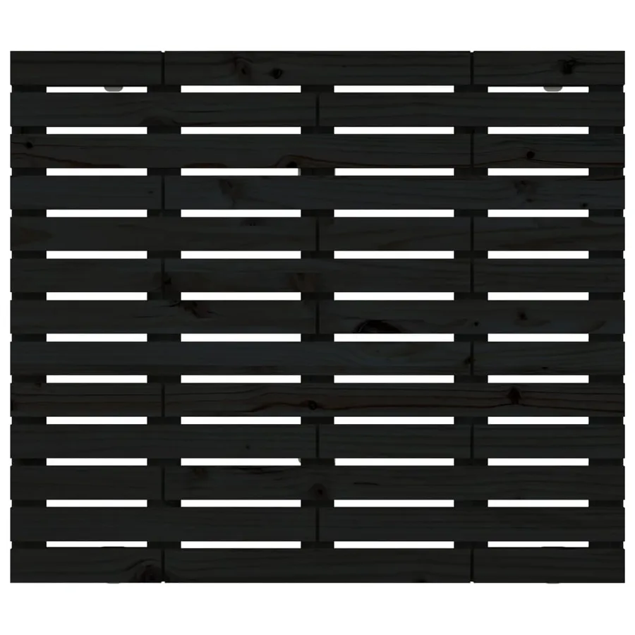 Tête de lit murale Noir 106x3x91,5 cm Bois massif de pin - 4