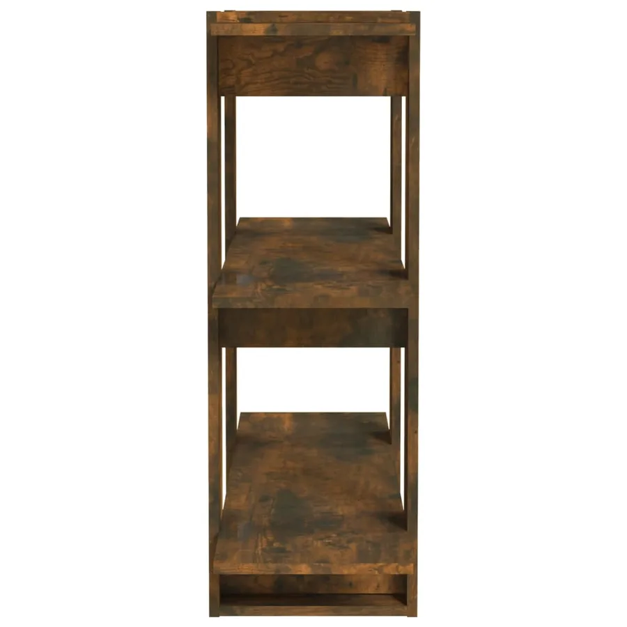 Bibliothèque/Séparateur de pièce Chêne fumé 80x30x87 cm - 6