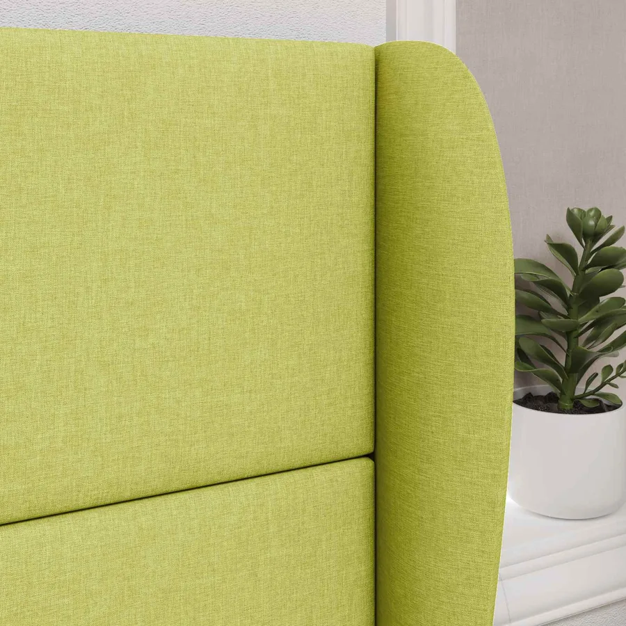Oreille de tête de lit Vert 80 x 23 x 6 cm tissu - 4