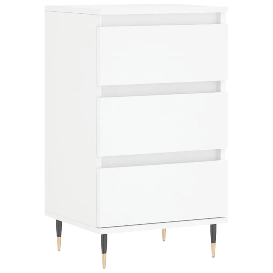 Buffet blanc 40x35x70 cm bois d’ingénierie - 2