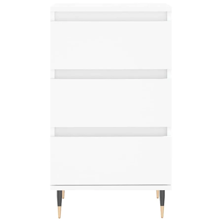 Buffet blanc 40x35x70 cm bois d’ingénierie - 5